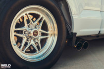 Weld Racing RT-S S81 HD Forged 17x10 / 6x135 BP / 7.2in. BS  Polished Center Drag Wheel (Low Pad) - 81LP7100Y72A for 2004-2026 F-150