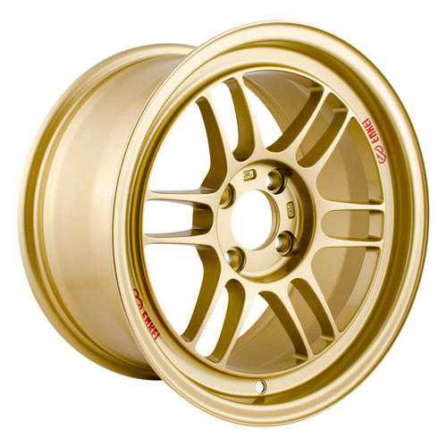 Enkei Racing RPF1 15x8 4x100 28mm Offset 75mm Bore Gold Racing Wheel - 3795804928GG