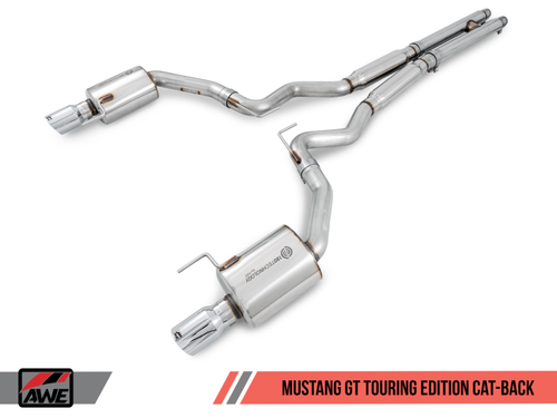 AWE Tuning 2015-2017 Mustang GT Cat-back Exhaust - Touring Edition (Chrome Silver Tips)