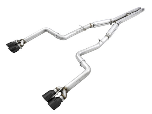 AWE Tuning 2015-2023 Dodge Challenger 6.4L SRT / Hellcat 6.2L SC Track Edition Exhaust - Quad Diamond Black Tips
