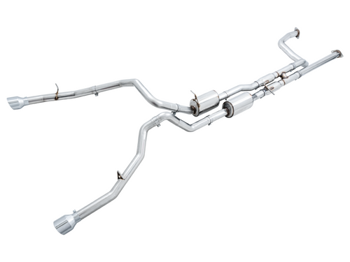 AWE Tuning 2021-2024 RAM 1500 TRX 0FG Cat-Back Exhaust - Chrome Silver Tips