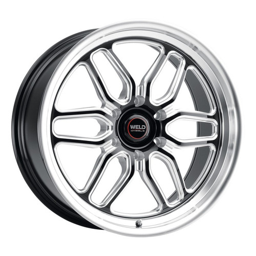 WELD Laguna 6 Street Gloss Black Wheel with Milled Spokes 22x9.5 | 6x135 | +25 Offset | 6.23 Backspacing - S10929589P25 for 2004, 2005, 2006, 2007, 2008, 2009, 2010, 2011, 2012, 2013, 2014, 2015, 2016, 2017, 2018, 2019, 2020, 2021, 2022, 2023 Ford F-150