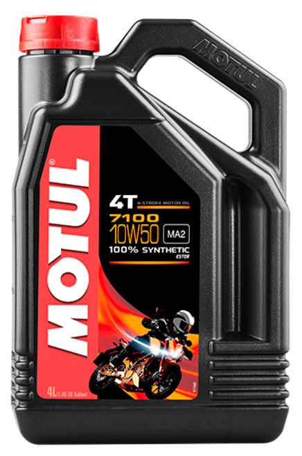 Motul 4L 7100 4-Stroke Engine Oil 10W50 4T - Case of 4