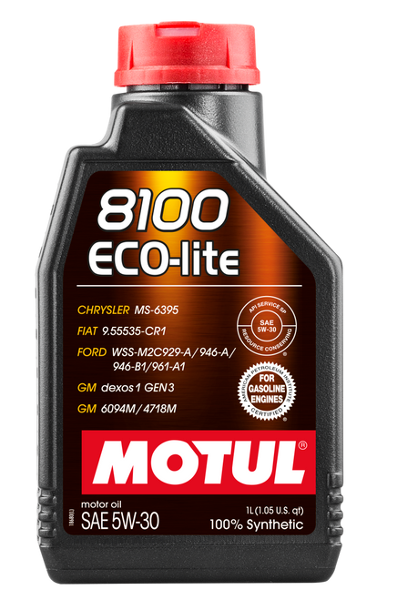 Motul 1L Synthetic Engine Oil 8100 5W30 ECO-LITE - Case of 12