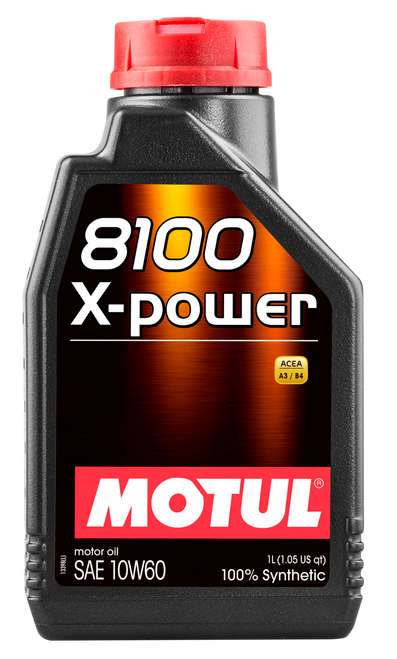 Motul 1L Synthetic Engine Oil 8100 10W60 X-Power - ACEA A3/B4 - Case of 12