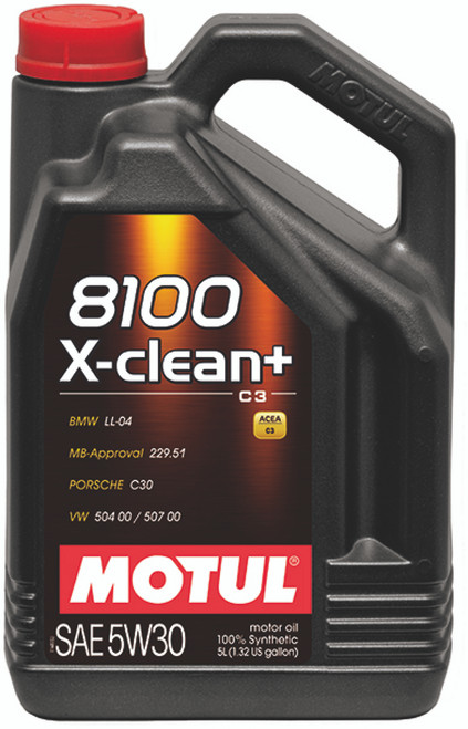 Motul 5L Synthetic Engine Oil 8100 5W30 X-CLEAN Plus - Case of 4