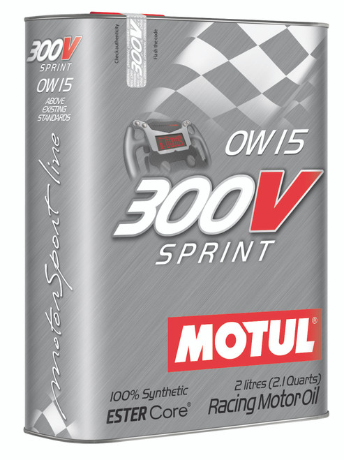 Motul 2L Synthetic-ester Racing Oil 300V SPRINT 0W15 - Case of 6