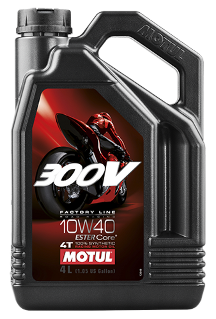 Motul 4L Synthetic-ester 300V Factory Line Road Racing 10W40 - Case of 4
