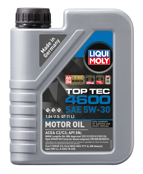 LIQUI MOLY 1L Top Tec 4600 Motor Oil 5W30 - Case of 6