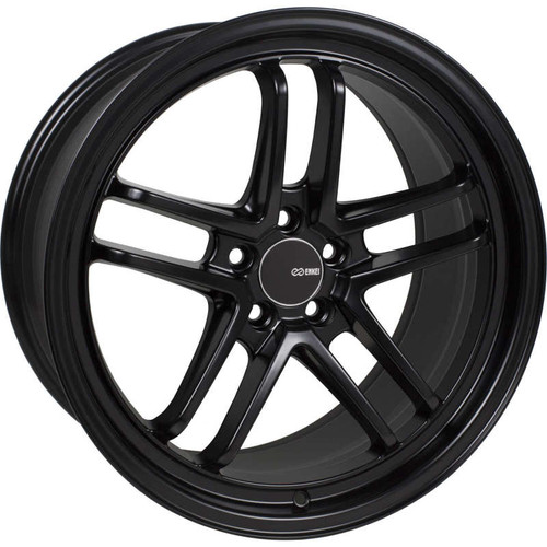 Enkei TSP5 18x8.5 5x114.3 25mm Offset 72.6mm Bore Black Racing Wheel - 497-885-6525BK