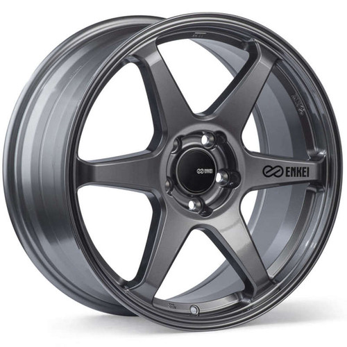 Enkei T6R 18x9.5 45mm Offset 5x120 Bolt Pattern 72.6 Bore Gloss Gunmetal Racing Wheel - 539-895-1245GM