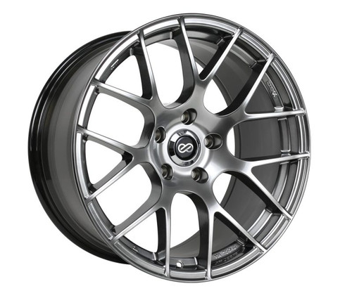 Enkei Raijin 19x8.5 38mm Offset 5x120 Bolt Pattern 72.6 Hub Bore Hyper Silver Racing Wheel - 467-985-1238HS