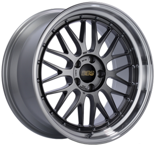 BBS LM 19x9.5 5x120 ET35 Diamond Black Center Diamond Cut Lip Wheel -82mm PFS/Clip Required - LM228DBPK