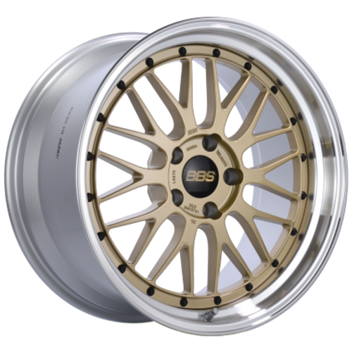 BBS LM 17x9 5x130 ET17 CB71.6 Gold Center Diamond Cut Lip Wheel - LM136GPK