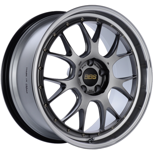 BBS LM-R 20x9.5 5x114.3 ET40 CB66 Diamond Black Center Diamond Cut Lip Wheel - LM329DBPK