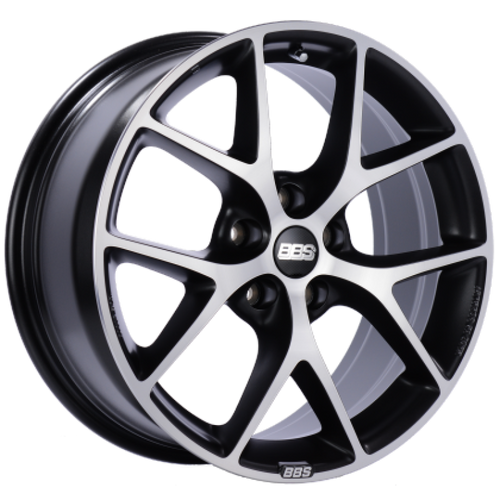 BBS SR 17x8 5x120 ET30 CB72.5 Satin Black Diamond Cut Face Wheel - SR001VGPK