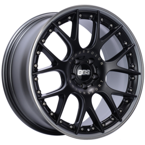 BBS CH-RII 22x10.5 5x130 ET50 CB71.6 Satin Black Center Platinum Lip SS Rim Prot Wheel - CH7401BPPO