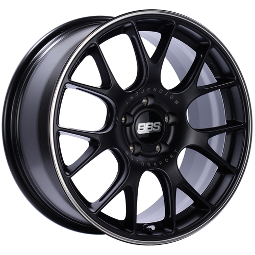 BBS CH-R 18x8 5x120 ET40 Satin Black Polished Rim Protector Wheel -82mm PFS/Clip Required - CH132BPO