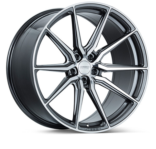 Vossen HF-3 19x9.5 / 5x114.3 / ET40 / Deep Face / 73.1 - Gloss Graphite Polished Wheel - HF3-9N64