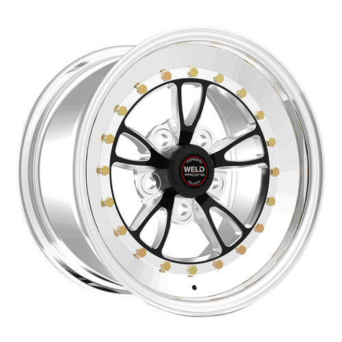 Weld Full Throttle 15x7 / 5x4.5 BP / 3.5in. BS Black Wheel - Polished - 793B-57206