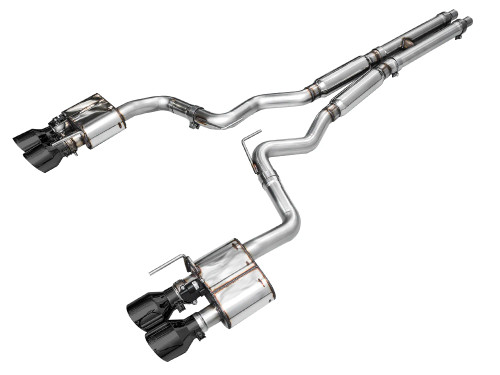 AWE 2024-2025 Ford Mustang GT Fastback S650 RWD SwitchPath Catback Exhaust w/ Quad Diamond Black Tips - 3025-43650