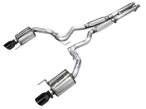 AWE 2024-2025 Ford Mustang GT Fastback S650 RWD Touring Catback Exhaust w/ Dual Diamond Black Tips - 3015-33650
