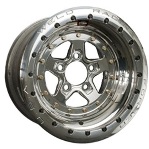 Weld Alumastar 2.0 15x15 / 5x4.75 BP / 4in. BS Polished Wheel - Polished Double Beadlock MT - 88-515278CP