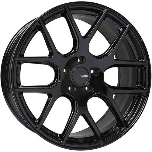 Enkei XM-6 17x7.5 5x100 45mm Offset 72.6mm Bore Gloss Black Racing Wheel - 531-775-8045BK
