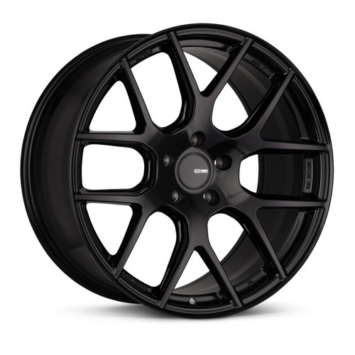 Enkei XM-6 18x8 5x112 45mm Offset 72.6mm Bore Gloss Black Racing Wheel - 531-880-4445BK