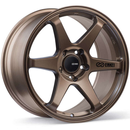 Enkei T6R 17x8 45mm Offset 5x100 Bolt Pattern 72.6 Bore Matte Bronze Racing Wheel - 539-780-8045ZP