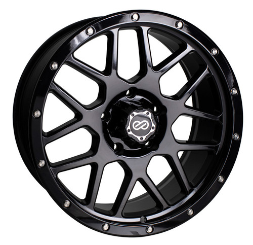Enkei Matrix 18x9 6x139.7 -10mm Offset 108mm Bore Gloss Black Racing Wheel - 526-890-84N10BK