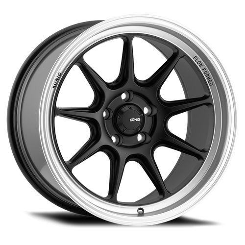 Konig Countergram 19x8.5 5x114.3 ET35 Matte Black / Matte Machined Lip Racing Wheel - CT89514355
