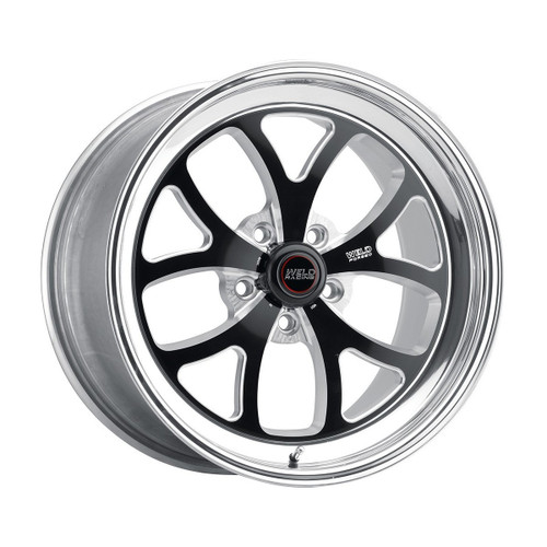 Weld Racing RT-S S76 Drag Wheel 17X5 Black High Pad 5X115mm | 2.2 Backspace - 76HB7050W22A for 2023 Challenger Demon 170, Narrowbody Charger / Challenger 2005-2023 4 Piston Brakes or Smaller