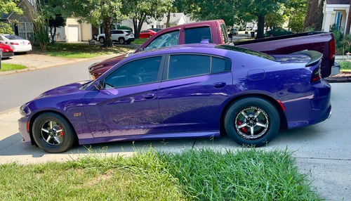 Greg’s 2016 Charger R/T Scat Pack is sitting right on Billet Specialties Street Lites - 17x4.5 Fronts and 17x10 Rears