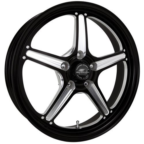 Billet Specialties Street Lite 18x5 | 5x115 BC | 2in BS Black Drag Wheel | 2021+ Mopar 6 Piston Brembo Fitment - RSFB23850Z9020