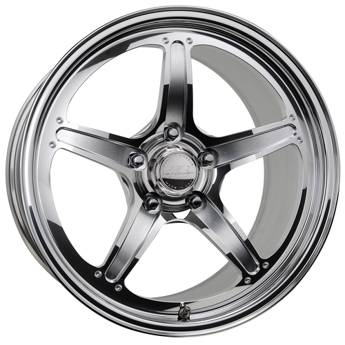 Billet Specialties Street Lite 17x10 | 5x120 BC | 6.95in BS Non-BeadLock Polished Drag Wheel | Gen 5/6  Camaro / C8 Corvette Stingray & Base / Gen 3 CTS-V - DP03710RV1269