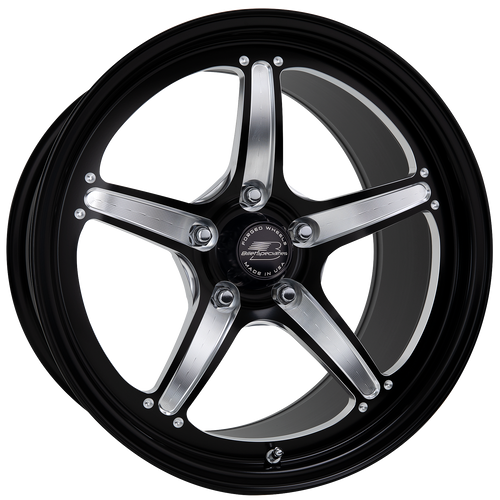 Billet Specialties Street Lite 17x10 | 5x4.5 BC | 7.5in BS Non-BeadLock Black Drag Wheel | S197 / S550 / S650 Mustang - BDP03710RT6575