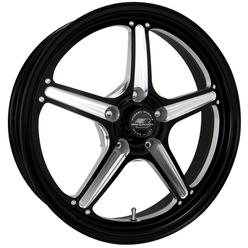 Billet Specialties Street Lite 18x5 | 5x4.5 BC | 2.5in BS Black Drag Wheel | S197 / S550 / S650 Mustang - RSFB23850X6525
