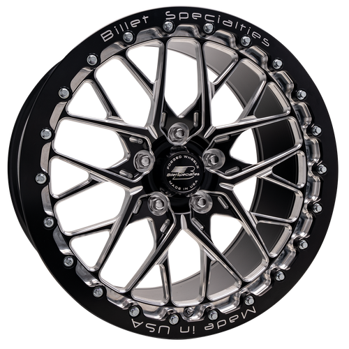 Billet Specialties Redline 17x10 | 5x4.75BC | 6.95in BS Single BeadLock Black Drag Wheel | C6 / C7 Grand Sport Z06 Corvette - BDPS7710BV6169