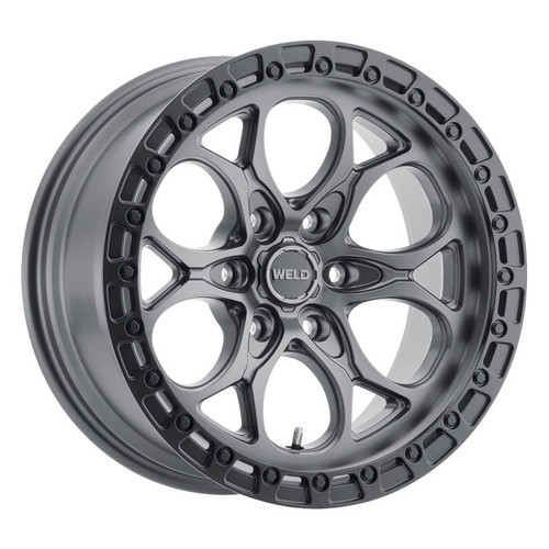 WELD Ledge 6 Satin Gunmetal Wheel | 18x9 | F-150 / Raptor (GEN1, GEN2, GEN3) | 6x135 BC | 0 Offset | 5.01 Backspacing - W10789089501 for 2010-2014 Ford Raptor SVT, 2017-2026 Raptor EcoBoost, 2023-2026 Ford Raptor R, 2009-2026 Ford F-150, 2010-2026 Ford Expedition