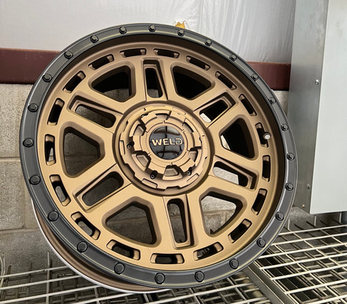 WELD Crux Satin Bronze Wheel / Satin Black Lip | 20x9 | F-150 / Raptor (GEN1, GEN2, GEN3) | 6x135 BC | +0 Offset | 5.00 Backspacing - W12009098500 for 2010-2014 Ford Raptor SVT, 2017-2025 Raptor EcoBoost, 2023-2025 Ford Raptor R, 2009-2025 Ford F-150, 2010-2025 Ford Expedition