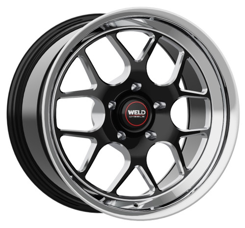 WELD Solana Street Gloss Black Wheel with Milled Spokes 22x8.5 | 5x127 BC (5x5) | +6 Offset | 5.00 Backspacing - S11028573500 for Chevrolet Silverado C1500 2WD 1988-1999, Chevy C10 1967-1987
