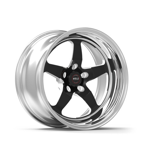 Weld Racing RT-S S71 18x10 / 5x4.75mm BP / 6.6in. BS Black Drag Wheel (Extra High Pad) - Non-Beadlock - 71EB8100B66A for Corvette C6 Z06 / Grand Sport / ZR1 2006-2013, Corvette C7 Z06 / Grand Sport 2014-2019