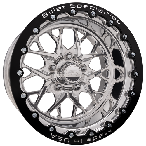 Billet Specialties Redline LT 17x10 | 6x135 BC | 6.75in. BS - Black Single Beadlock - Polished Wheel - RSB76710-6x135-F150 for 2004-2026 Ford F-150 (5.0L Coyote, Ford F-150 V8s,  EcoBoost, Supercharged / Turbocharged Applications)
