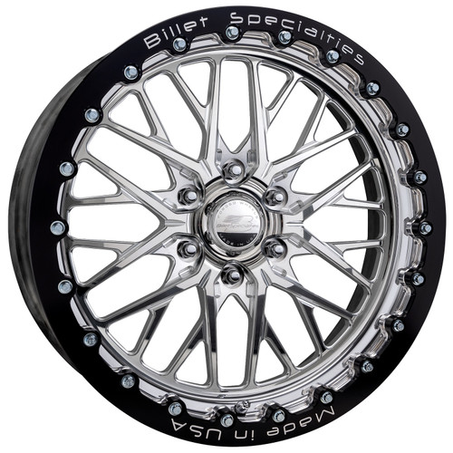 Billet Specialties Redline LT 17x10 | 6x135 BC | 6.75in. BS - Black Single Beadlock - Polished Wheel - RSB76710-6x135-F150 for 2004-2026 Ford F-150 (5.0L Coyote, Ford F-150 V8s,  EcoBoost, Supercharged / Turbocharged Applications)