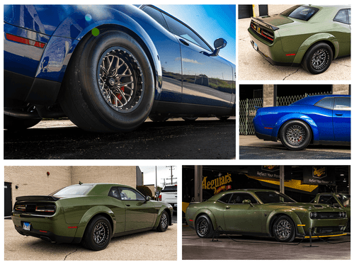 Billet Specialties Redline 17x11 | 5x115 BC | 6.125in BS Single BeadLock 2-Piece Black Drag Wheel (Mopar Black Barrel) | Widebody Hellcat / SCAT Pack / Demon 170 - BRSB0771HM9061