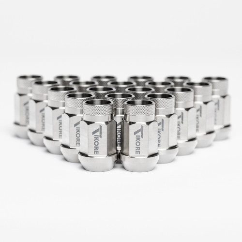 TiKORE TK48 Conical Seat (14x1.25) 48mm Open Lug Nut Kit for WELD / Forgestar Wheels - Standard Finish Tikore Logo (20pc) - TK-OC1412-ST20