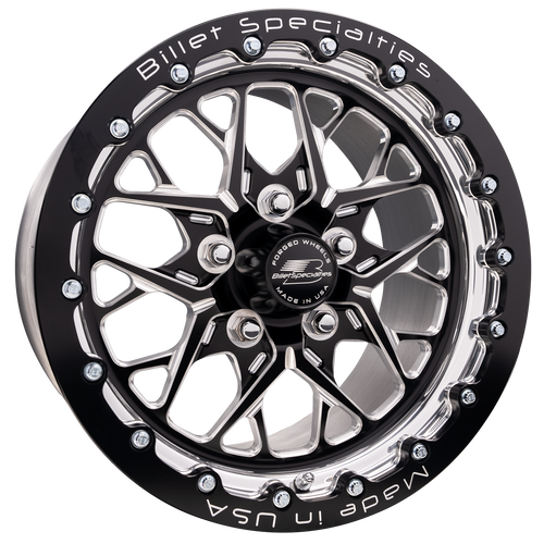 Billet Specialties Redline 15x10 | 5x120BC | 7.5in BS Single BeadLock Black Drag Wheel | Gen 5/6 Camaro / Gen 3 CTS-V - BRSB0751FR1275