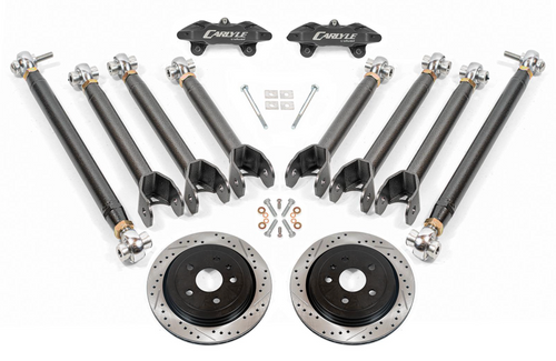 BMR 2016-2024 Chevrolet Camaro 15in Conversion Kit w/ Drilled & Slotted Rotors & Red Calipers + Rear Suspension Kit - DRP363H