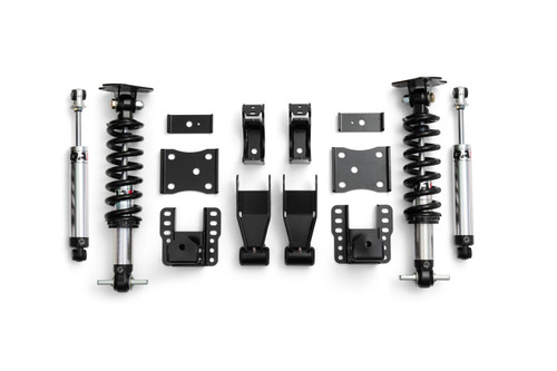 QA1 2007-2018 Sierra & Silverado 1500 2WD (4/6in Lowering Kit) - Single Adjustable (w/o Spindles) - LK01-GMT03